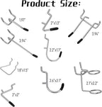 50-Piece Pedboard Hook Set, Durable Metal Hooks for Tool Hangging, Workshop, Garage and Home Organization