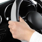 Car Steering Wheel Cover, Microfiber Leather Steering Wheel Cover Universal Fit 14.5-15 inch Anti-Slip Comfortable Breathable