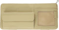 PATIKIL 1 Pcs Car Sun Visor Organizer, 12.8 x 6.5 Inch PU Leather Vehicle Storage Pouch Holder for Sunglasses Card Pen Driver License Car Accessories, Beige