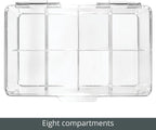 mDesign Plastic Divided First Aid Storage Box Kit with Hinge Lid for Bathroom, Kitchen, Cabinet, Closet - Organize Medicine, 