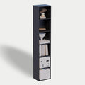 Book Shelf, 6-Tier Bookcase, Wooden Open Cube Storage Organize, 9.3 x 11.8 x 62.4 inches Bookshelf for Living Room, Bedroom, 
