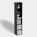 Book Shelf, 6-Tier Bookcase, Wooden Open Cube Storage Organize, 9.3 x 11.8 x 62.4 inches Bookshelf for Living Room, Bedroom, 