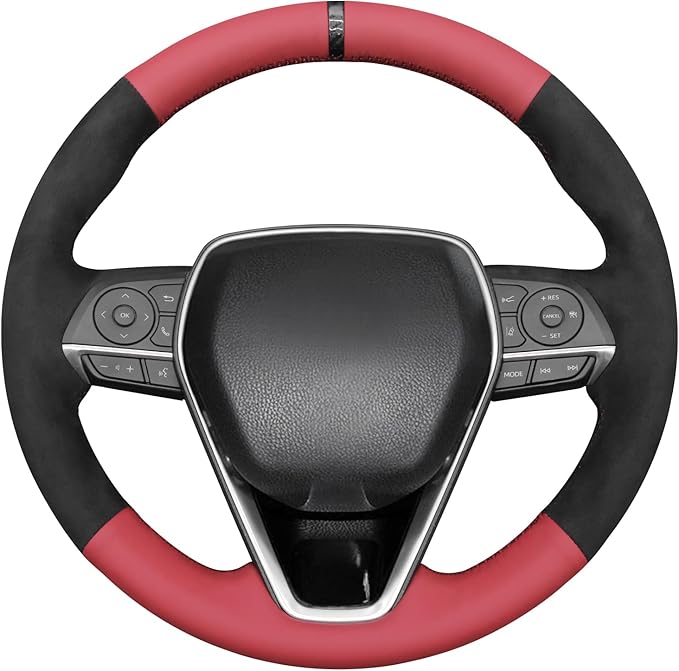 MEWANT Hand Sewn Steering Wheel Cover for Toyota Camry 2018-2019/Toyota Avalon 2019/Toyota Corolla 2019-2020/Toyota RAV4 2019 Steering Wheel Accessories