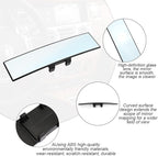 Car Rearview Mirrors, Shock Resistant Interior Clip-on Panoramic Rear View Mirror for Car, Wide Viewing Range, 12 inch HD Universal Use for Cars, SUVs, Trucks, Vehicles (White)