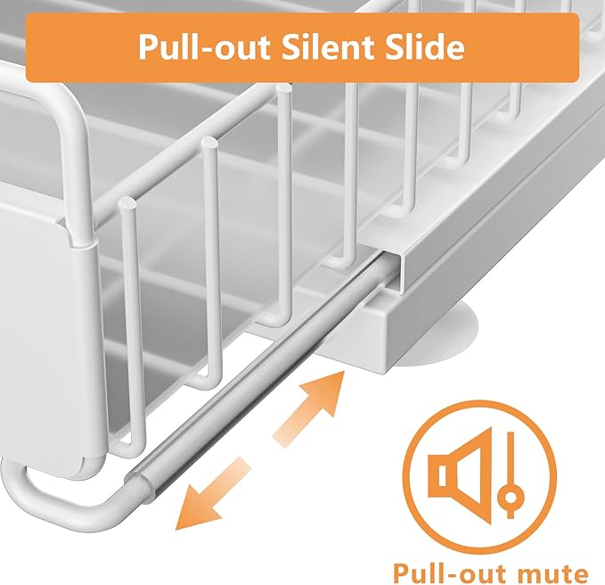 Under Sink Organizer, High Adjustable 2 Tier Under Kitchen Sink Organizer, Multi-Purpose Storage Shelf for Kitchen Bathroom C