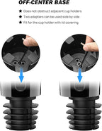 JoyTutus Car Cup Holder Expander, Automotive Cup Attachable Tray with 360° Rotation,Large Cup Holder Adapt Most Regular Cups 