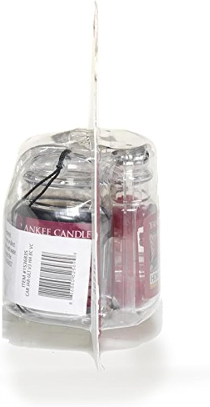 Yankee Candle Car Jar Ultimate 3-Pack, Vanilla Cupcake, Black Cherry, Home Sweet Home, Up to 30 Days, Hanging Air Freshener