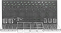 Azar Displays 900988-BLK 125-PIECE PEGBOARD ORGANIZER KIT (2-24""X 24"")", Black