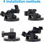 Suptig Suction Cup Mount Compatible for Gopro Hero 13/12/11/10/9/8/7/6/5/4/3/3+/2 Gopro Max2, Hero+, Hero Session, and More Action Cameras Car Windshield and Window Mount