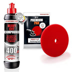 menzerna Deep Scratch and Swirl Remover Kit I Car polishing Set with Menzerna Heavy Cut 400 (16oz) and 6 Inch Polishing Pad I Deep Scratch Remover and high Gloss Kit for All Types of Vehicles