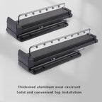 Pull Out Closet Clothes Rail, Extendable Hanging Rod Double Ball Sliding Rail, Adjustable Top Mount Wardrobe Organizer Rack H