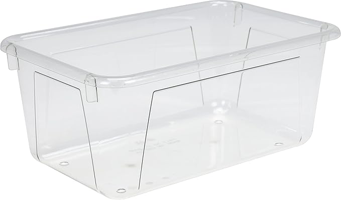 Storex Small Cubby Bin, 12.2 x 7.8 x 5.1 Inches, Clear, 5-Pack (62464U05C)