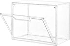 Freebat Stackable Storage Bins,Clear Acrylic Display Case, Acrylic Boxes with Lids, Stackable Storage for Handbags & Purse, M