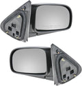 TRQ 2 Piece Driver and Passenger Side Mirror Assembly Set Electric Adjustment Heated No Memory Black Compatible with 2007-201