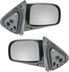 TRQ 2 Piece Driver and Passenger Side Mirror Assembly Set Electric Adjustment Heated No Memory Black Compatible with 2007-201