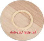 Wooden Lazy Susan Large Rotating Food Turntable Circle Tray Round Wood Tabletop Kitchen for Dining Centerpiece Decor Turntabl