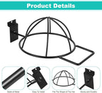 6 Pcs Slat Wall Hat Display Rack, Slat Wall Hat Racks for Vendors, Slatwall Hat Display for Baseball Hats Beanies Wigs Organi