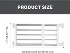 Geetery 4 Pcs Closet Tension Shelf Rod Metal Expandable Shelf Organizer Adjustable Closet Shelves Rack DIY Dividers Separator