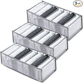 Wardrobe Clothes Organizer 7 Grids Portable Closet Organizer Mesh Separation Storage Box Foldable Closet Drawer Organizer for