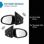TRQ Driver and Passenger Side Mirror Set Power Heated Power Folding Paint to Match Compatible with 2017-2019 Kia Sportage