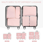 CherryNow Compression Packing Cubes, 7 Set Packing Cubes for Travel Women, Travel Essentials for Suitcase, Luggage Organizer 