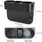 EEEKit Car Cup Holder, Car Seat Seam Wedge Cup Holder, Cell Phone Storage Organizer, Multifunction Glove Box Organizer