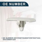 Makeup Mirror Cover Sun Visor Cap Clip for Ford Edge Robust No.DS7Z54672A40AF | Inner Sun Visor Bolt Cover Grey White with Flat Pry Bar 1 Set