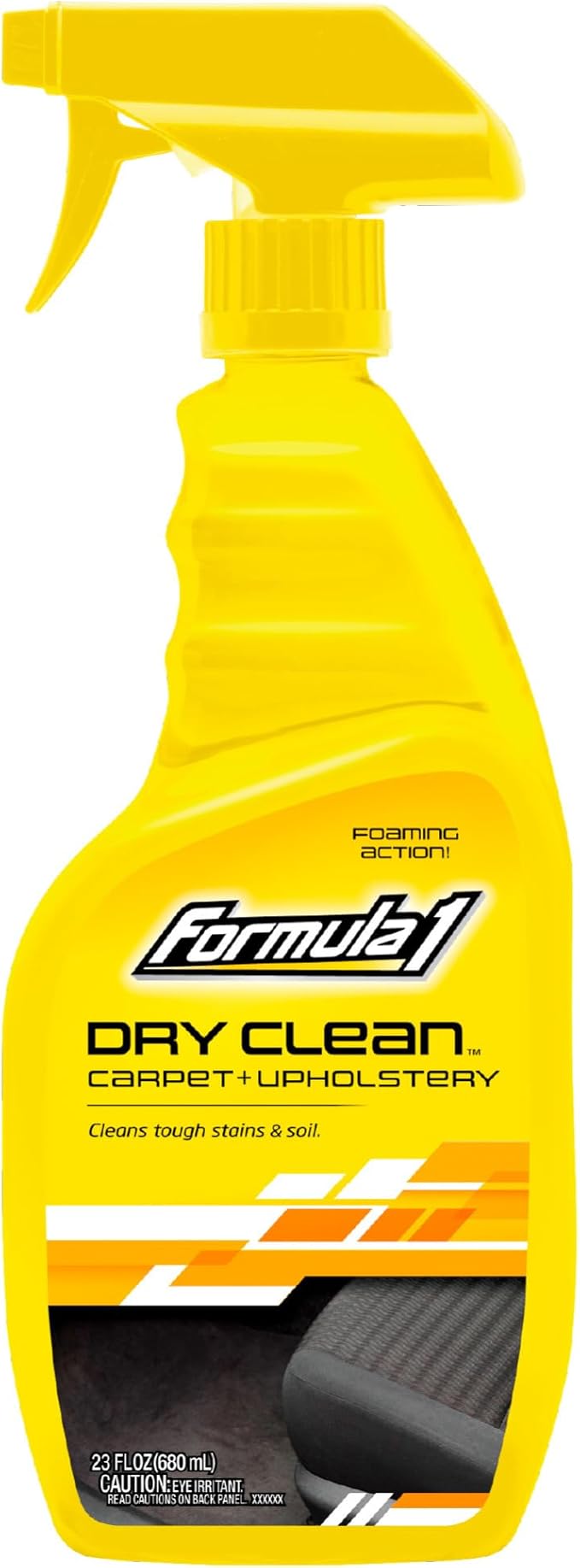 Formula 1 Dry Clean Carpet & Upholstery Cleaner - Stain Remover Spray for Car Seats & Floor Mats, Odor Eliminator for Interio