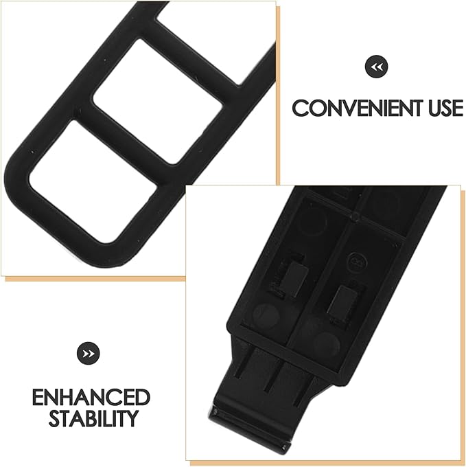 Generic 4pcs Dash Cam Mounting Base Kit: Clamp Buckle and Holding Straps for Rear View Mirror - Vehicle Recorder Mount Replacement