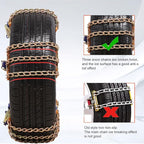 1 Pcs Tire Snow Chain, Snow Chain Car Anti Slip Tire Chains Anti Skid Tire Snow Chains for Car SUV Trucks (S 165-195mm)