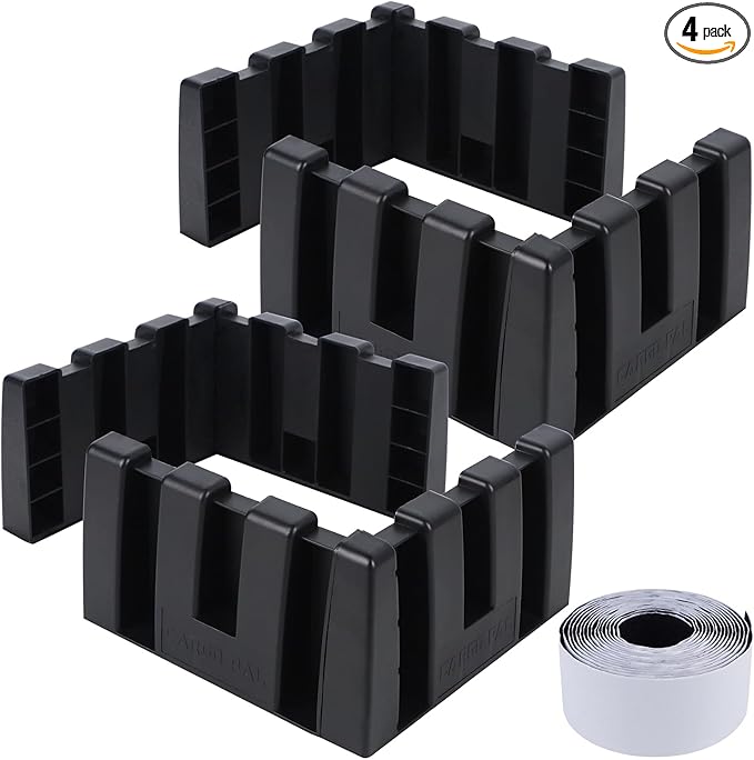 Set of 4 Car Trunk Organizer Set, Cargo Blocks for Back of SUV Multipurpose Trunk Divider Available to Wool or Leather Carpet