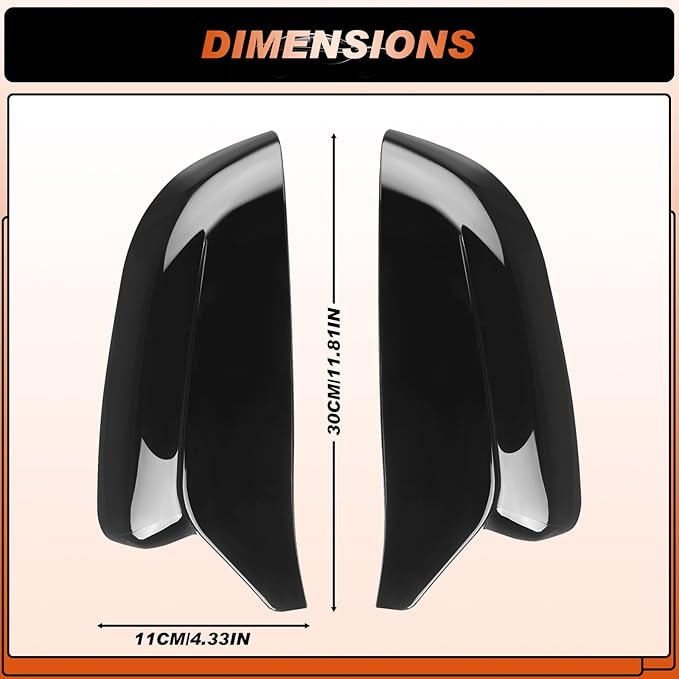 Glossy Black Mirror Cover Caps Rearview Side Mirror Covers Fit for BMW G20 G21 G30 G31 G11 G12 G14 G15 G16 2017 2018 2019 2020 2021 2022 Left Driver Side Right Passenger Side-2 PCS