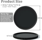 HighHerz Silicone Bathroom Countertop and Vanity Tray-10 Inch Round Silicone Bathroom Tray, Modern Bathroom Decor, Coffee Tab