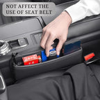 Car Seat Gap Filler Organizer and Storages Automotive Accessories Universal for Car SUV Truck Fill The Gap Between Seat and Console Stop Things from Dropping Black 2Pcs