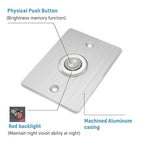 Acegoo 12V Dimmer Switch for LED RV Lights - Push Button with Red Ring Light, Ideal for RV, Camper Van, Boat, Truck, Cars Lighting & LED Strip Light - DC12-24V 6A Full Aluminum (Sliver)