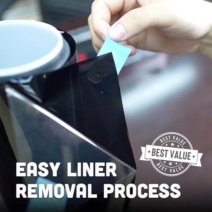 United Centurion Carbon 2 Ply Window Tint Film - Pack of 3 (20in x 100ft), 5% VLT Scratch Resistant, High Clarity, 99% UV Block, Heat & Glare Control, Privacy & Interior Protection Film for Car, Home
