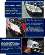 Car Headlight Lens Restoration Kit with 200ml Headlight Repair Liquid,Headlight Polishing Repair Kit for Headlight Lens Resto
