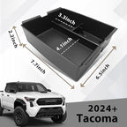 Muslogy Center Console Organizer Compatible with Toyota Tacoma 2024 2025 2026 Accessories Middle Console Storage Box ABS Material with Anti-Slip Mats Interior Insert Tray (Red)