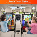 2 Pack Car Backseat Organizer,Kick Mats Back Seat Protector with Touch Screen Tablet Holder,Travel Accessories with 9 Storage Waterproof Pockets