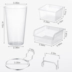 Yookeer 20 Pcs Pegboard Bins and Cups with Hooks and Loops Peg Assortment Organizer Accessories Various Tool Organizer Pegboa