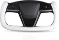 Steering Wheel Cover for Tesla Yoke Steering Wheel Cover Customzied for Tesla Model S 2021-Present/Model X 2021-Present Accessories,Anti-Slip,Comfortable Grip,Breathable,Matte White