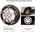 1 Pcs Tire Snow Chain, Snow Chain Car Anti Slip Tire Chains Anti Skid Tire Snow Chains for Car SUV Trucks (S 165-195mm)