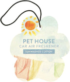 One Fur All Pet House Car Air Freshener - Sunwashed Cotton Pack of 4 - Non-toxic Car Air Freshener - Pet-Friendly Air Freshen