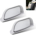2 PCS Back Passenger Blind Spot Mirrors, 1.8" x 5" Adjustable Wide Angle B-Pillar Blind Spot Mirror, Car Side View Mirror for Get-Off Safety, Universal Accessories for Most Cars (White)