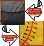 NGIL Extra Large Utility Tote Reusable Grocery Organizing Bag Oversized Collapsible for Storage, Picnic,Car, Beach (Softball-yellow)