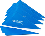 NEWISHTOOL 5-Pack Car Tint Tools Triangle Squeegee, 70A Hardness Blue Contour Corner Scraper Tool with Multi-Edge, Window Tint Squeegee for PPF, Car Wrapping, Window Film Application