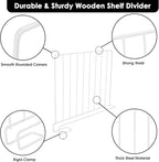 Shelf Dividers, 8 Pack Closet Organizers and Storage, Metal Closet Dividers Shelf Organizer for Wood Shelves, Linen Closet Or