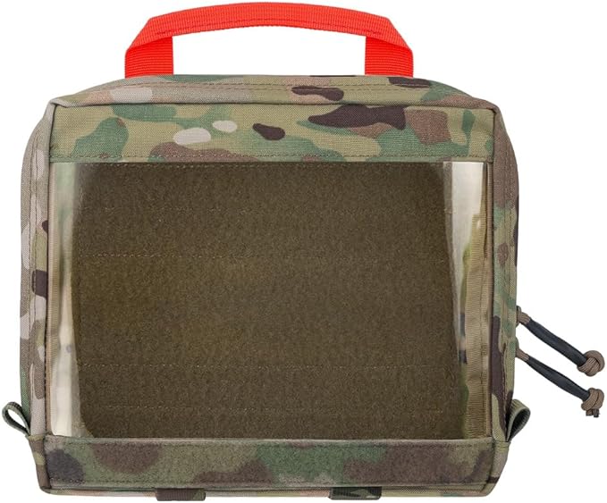 KRYDEX Clear Top Insert Bag with Hook Panel Tactical Packing Cube Travel Organizer Bag (Large-MC)