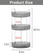Asayuee 360 Rotating Makeup Organizer,3 Tier Large Capacity Make Up Organizers and Storage,Makeup Organizer for Bathroom,Cosm