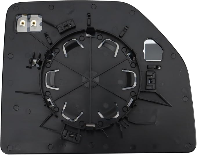 TRQ Left Upper Mirror Glass Heated Snap On Compatible with 2015-2020 Ford F-150 2017-2022 Ford F-250 Super Duty F-350 Super D